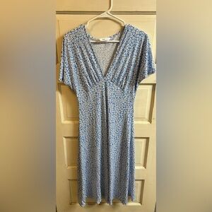 Gorgeous blue and white floral midi dress from MANGO - worn once as shower guest